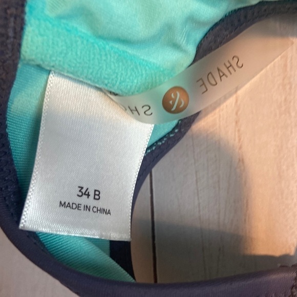 Shade Shop Navy & White T Back Bikini Top - Picture 6 of 7